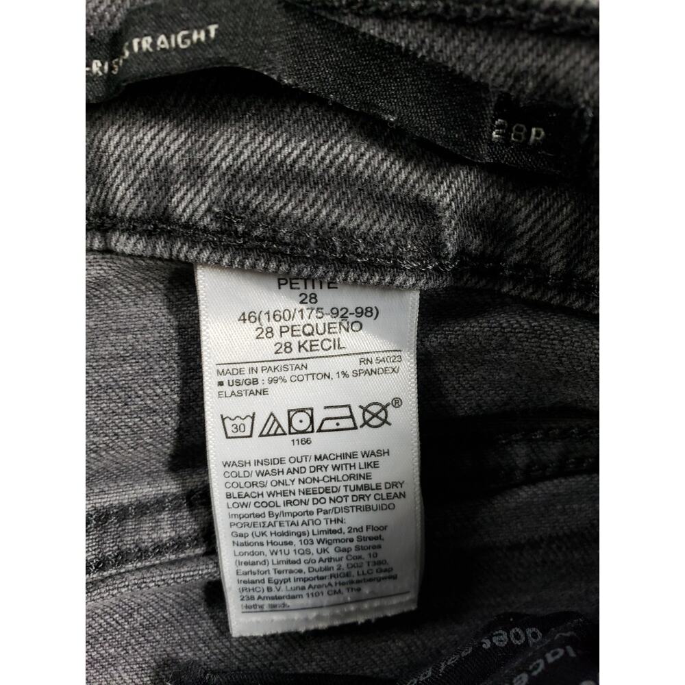 Banana Republic Jeans Size 28 Petite Women Black Pant Stretch High Rise Straight - Picture 5 of 14